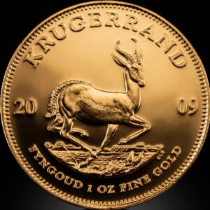 Kr&uuml;gerrand Goldm&uuml;nze, Bildseite mit Springbock